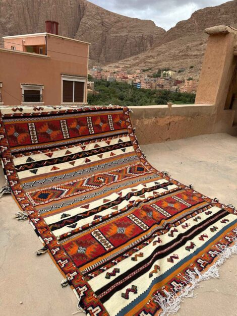 Handwoven Glaoui Berber Carpet Double Sided Wool Rug
