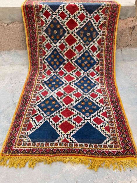 Handwoven Taznakht Wool Berber Rug