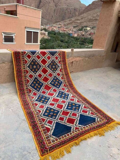 Handwoven Taznakht Wool Berber Rug