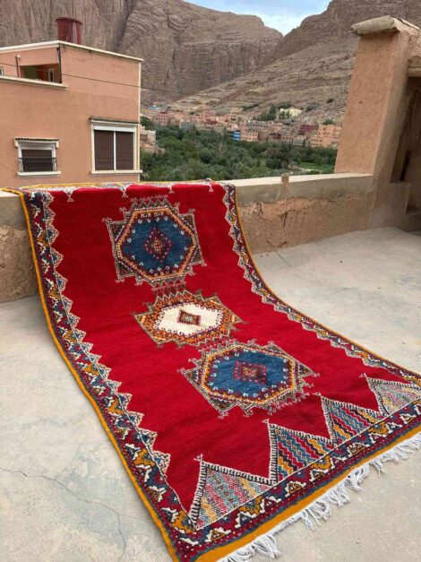 Handwoven Taznakht Wool Berber Rug