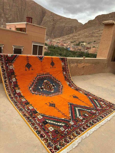 Handwoven Taznakht Wool Berber Rug