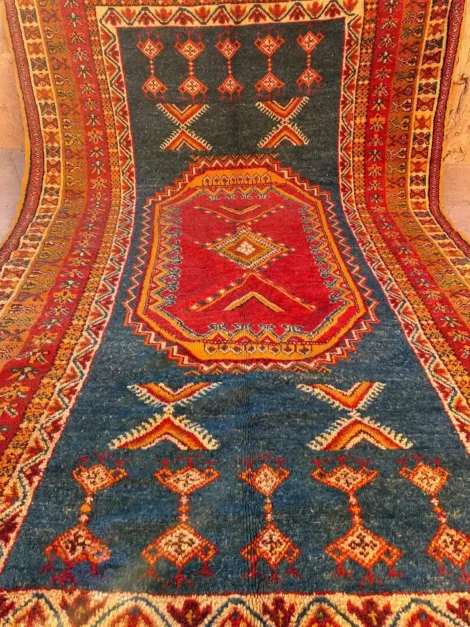 Handwoven Taznakht Berber Wool Rug