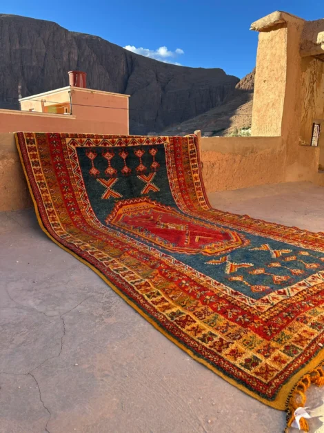 Handwoven Taznakht Berber Wool Rug