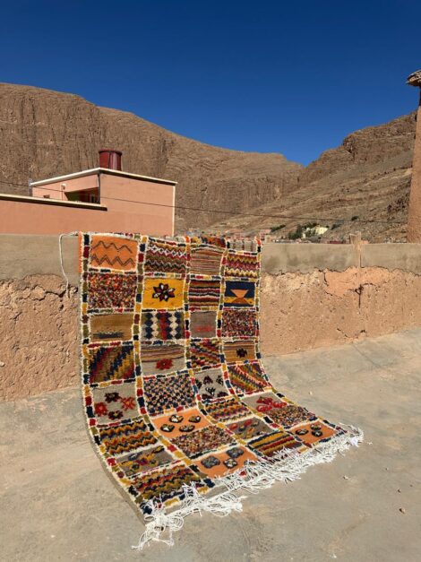 Glaoui Rug 150x100 cm – Handwoven Moroccan Wool Double-Sided Berber Carpet