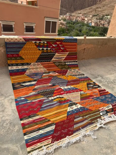 Kharita Rug Akhnif Tribe 300x200 cm – Handwoven Moroccan Flat-Weave