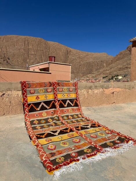Rectangular Glaoui Rug 300x100 cm – Handwoven Moroccan Wool Double-Sided Berber Carpet